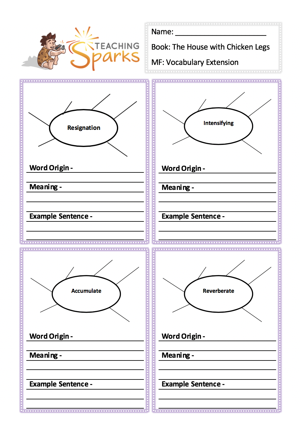 ReadingWise - Vocabulary and word list from Sophie Anderson's popular book  'The House with Chicken Legs' is added to our Vocab module