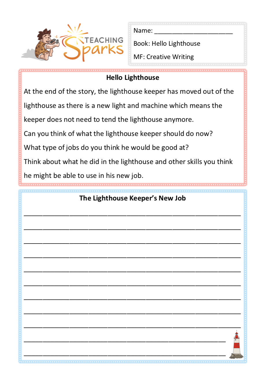 creative writing description of lighthouse