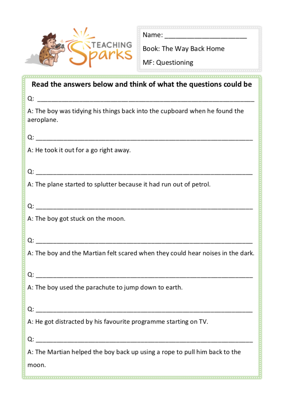 the journey home comprehension questions