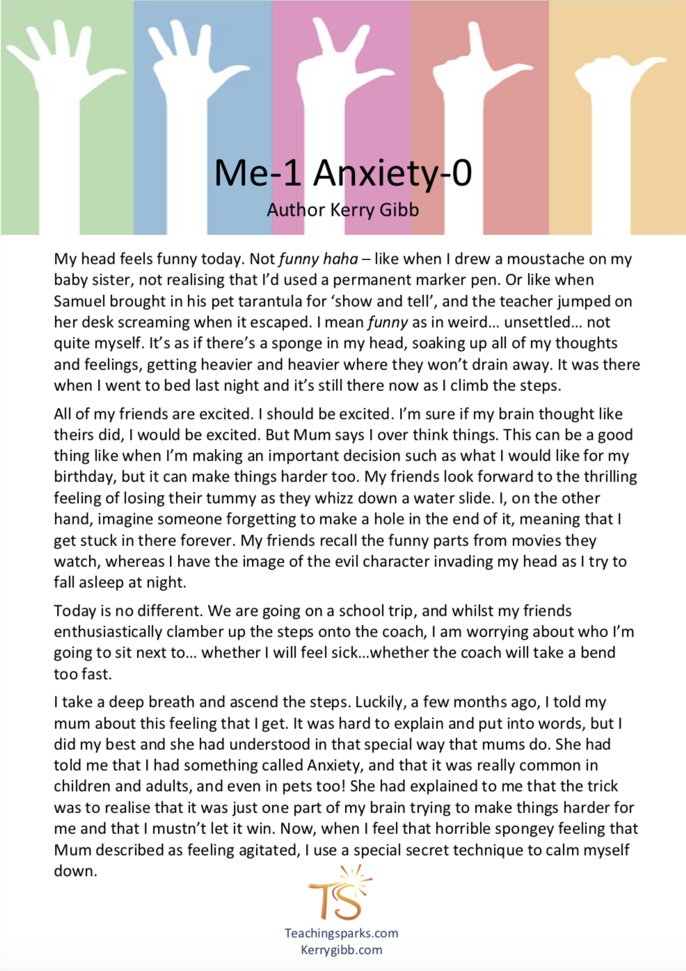 creative writing stories about anxiety