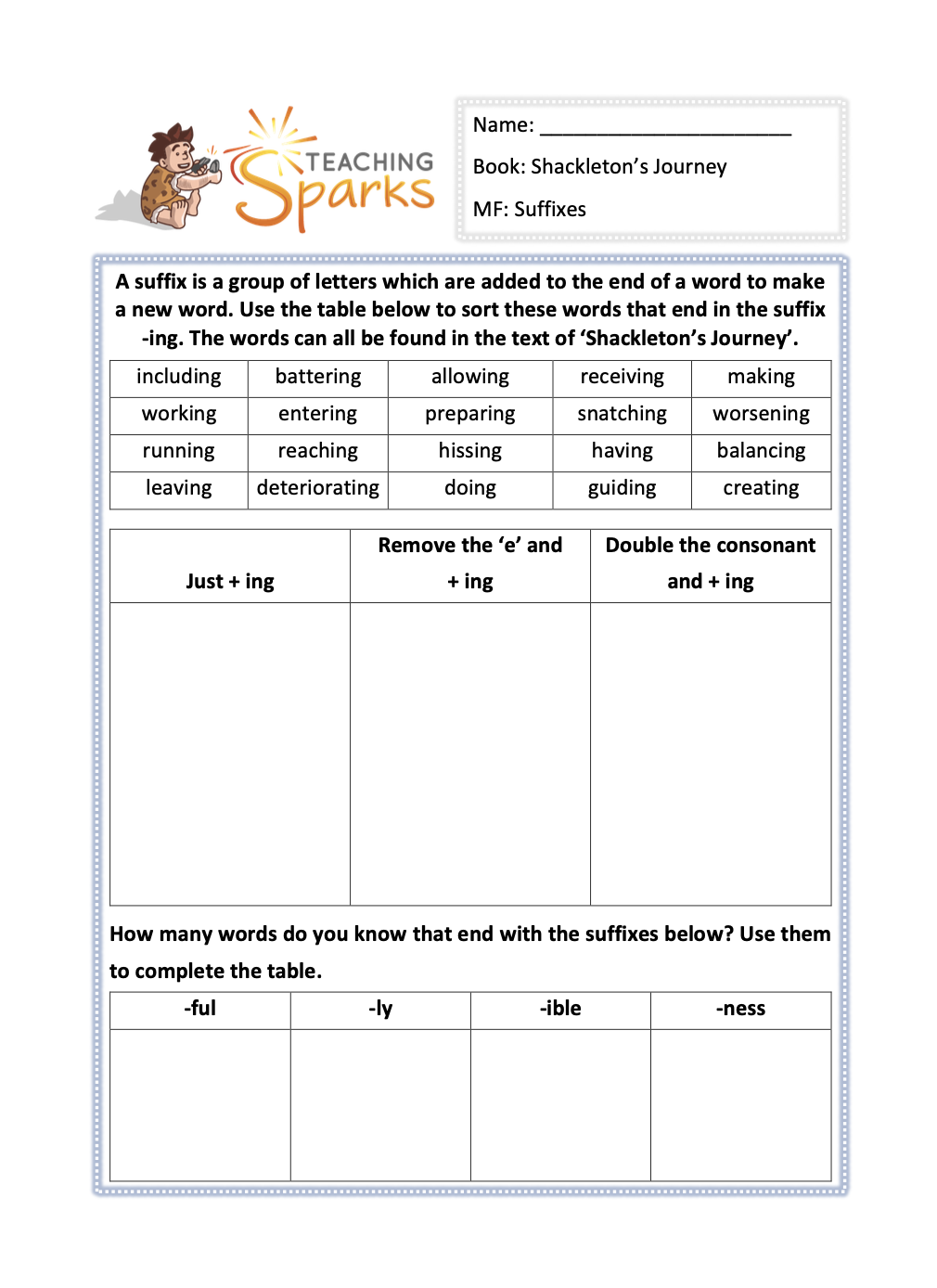 shackleton's journey guided reading planning