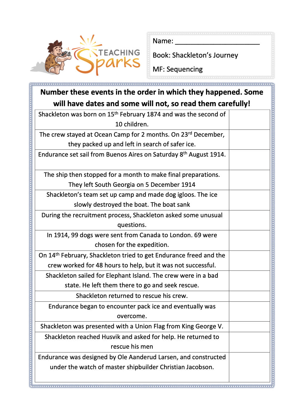 shackleton's journey english planning ks2