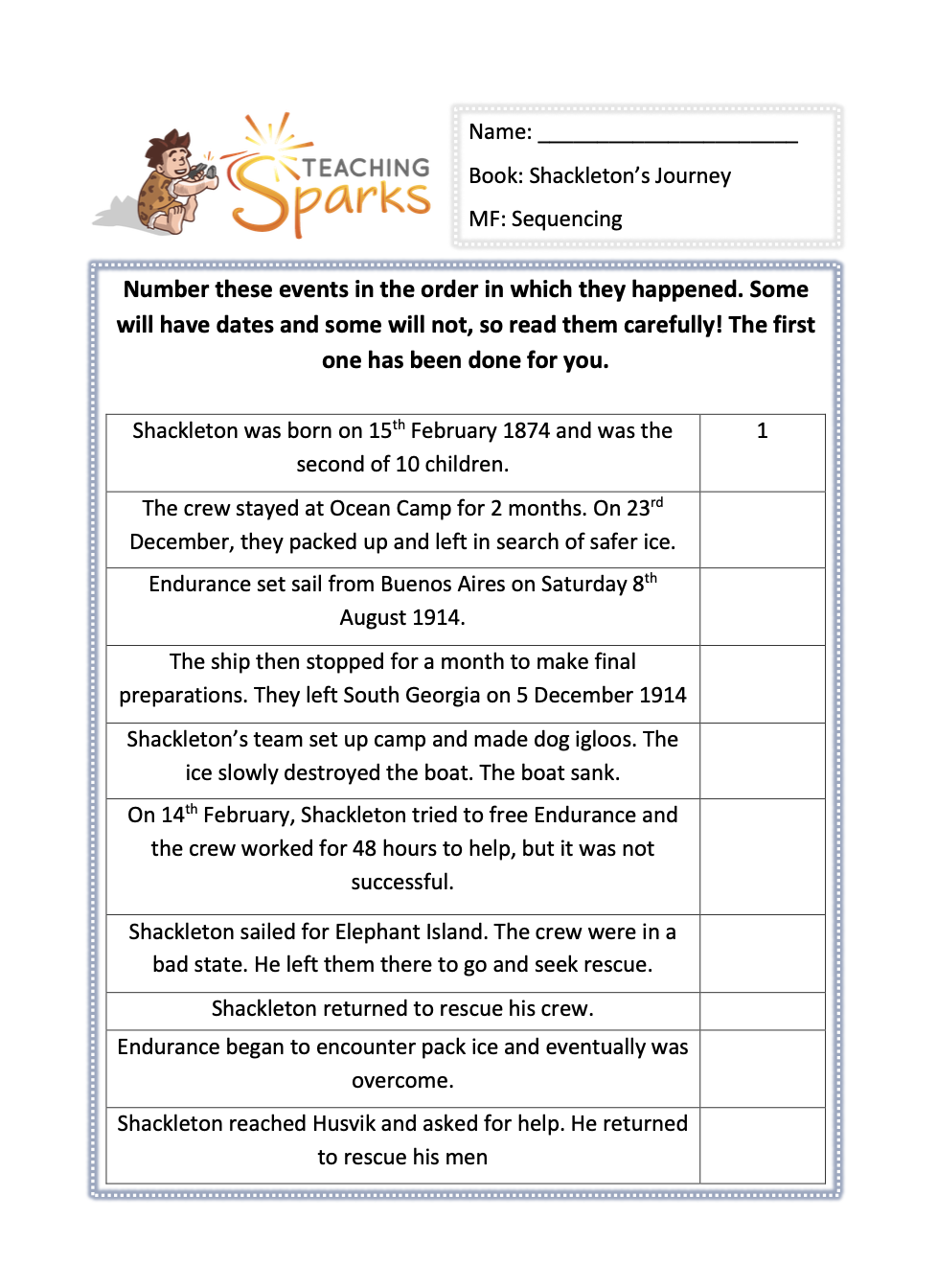 shackleton's journey guided reading planning